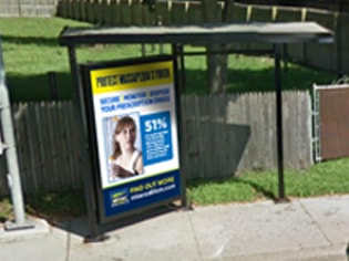 MTAC Secure Monitor Dispose Bus Shelter Ad